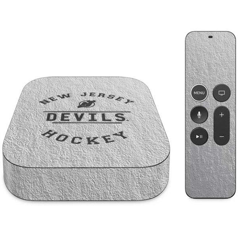 NHL New Jersey Devils Black Text Apple TV Skin